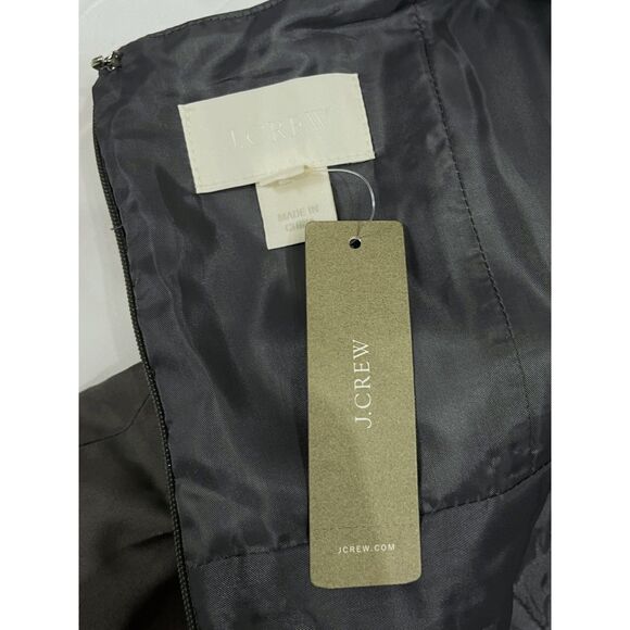 J Crew Gray Pleated Sleeveless Sheath Dress NWT 10 Preppy Old Money Classic Chic - Picture 9 of 11